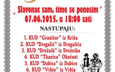 NAJAVA SMOTRE FOLKLORA “SLAVONAC SAM, TIME SE PONOSIM”