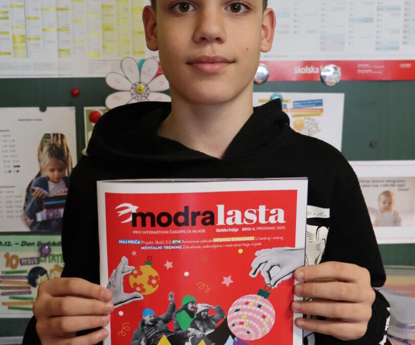 NAŠ UČENIK JOSIP GOSPOČIĆ POSTAJE SURADNIK MODRE LASTE!